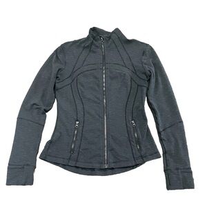 Lululemon Women’s Size 8 Define Jacket Full Zip Charcoal Black Vent Thumbholes